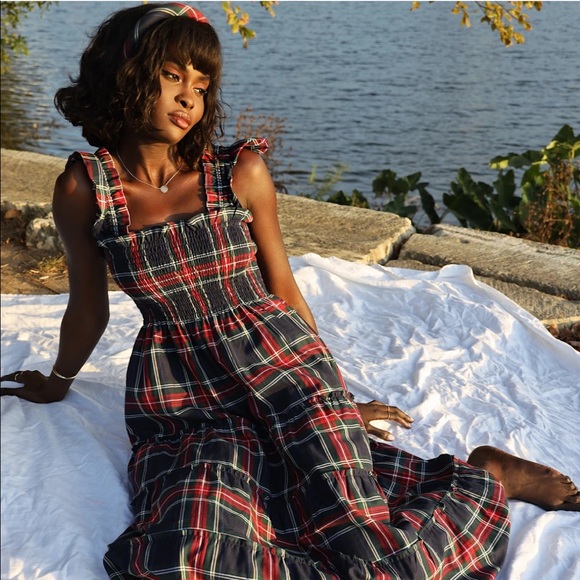 Hill House Home Ellie Nap Dress Blue Tartan